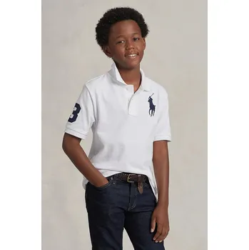 Chlapecké tričko Dětská bavlněná polokošile Polo Ralph Lauren 323670257006 bílá 00X, vel. 150-161