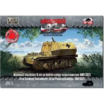 Plastikový model First To Fight 1/72 8cm Schwerer Granatw. 34 auf Pzspwgn. AMR 35