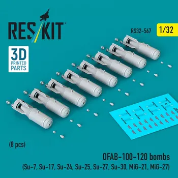 Plastikový model Reskit 1/32 OFAB-100-120 bombs (8 pcs.)