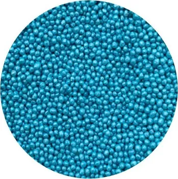 Cukrové perličky modré světle metalické 2mm 1kg - I LOVE CAKES | Skvělé pro Váš domácí dort