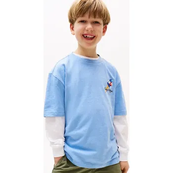 Pánské oblečení Tričko Tommy Hilfiger KB0KB09718.128.176.9BYA modrá 50X, vel. 176