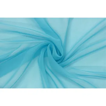 Šifon - Tyrkysově modrý