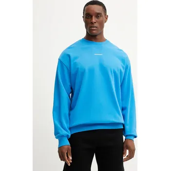 Pánská mikina Bavlněná mikina Peak Performance pánská, modrá barva, hladká, G80275 55X, vel. M