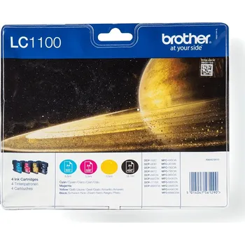 Počítač Brother LC-1100VALBPDR inkoustová náplň 4 kusů Originální Černá, Azurová, Purpurová, Žlutá