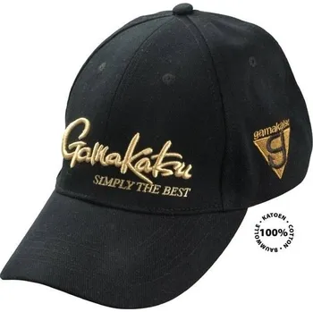 Rybářské oblečení GAMAKATSU Kšiltovka CAP G-Triangle Black/Gold