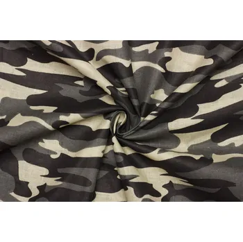 Bavlněné plátno - Maskáčový vzor / kamufláž