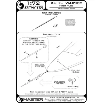 Plastikový model Master 1/72 XB-70 Valkyrie - Pitot Tube