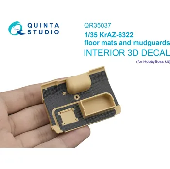 Plastikový model Quinta studio 1/35 KrAZ-6322 floor mats and mudguards (HOBBYB)