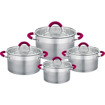 Sada nádobí HAUS ROLAND sada nerezového nádobí 8 dílná, vínové úchyty