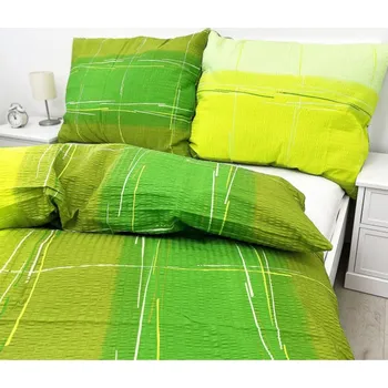 Povlak na dekorativní polštářek Krepový povlak na polštář - Cákance zelené Zapínání: knoflík, Velikost polštáře: 40x40