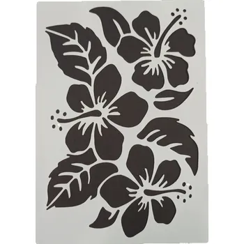 Šablona plastová pro kreativní tvoření - 15 x 21 - květina č.3