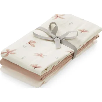 látková plena Pleny 3 ks z Bio bavlny 70x70 cm Windflower Creme, Dusty Rose, Powder – Cam Cam Copenhagen ID_1822726