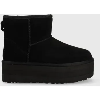 Dámská zimní obuv Kožené sněhule UGG Classic Mini Platform černá barva, 1134991.BLK 99X, EUR 42