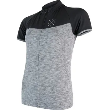 cyklistický dres dres krátký dámský SENSOR MOTION šedo/černý