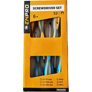 Ruční nářadí Šroubováky SET, 6 ks, PH + ploché, CrV, ENPRO