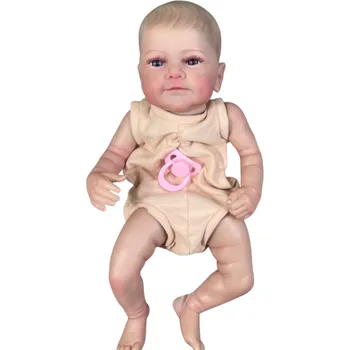 Panenka Reborn panenka holčička 46 cm Realistická panenka s výraznými řasami a látkovým tělem