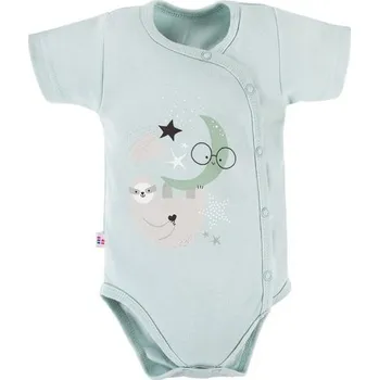 Kojenecké oblečení Eevi Body celorozepínací krátký rukáv Mellow MINT - 56