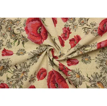 Dekorační | potahová látka gobelin - Vlčí mák