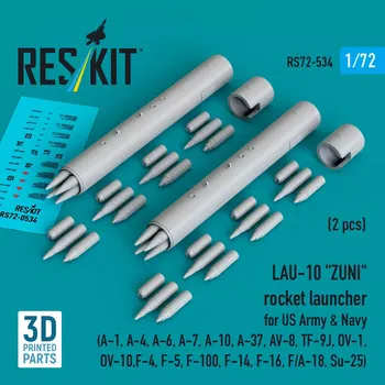Plastikový model Reskit 1/72 LAU-10 ZUNI rocket launcher US Army&Navy (2x)