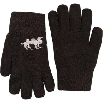 Rukavice Dětské pletené prstové rukavice 4 - 6 let - černá, Dráče