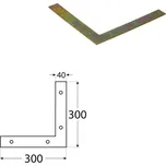 DOMAX NA montážní rohovník Galvanický zinek žlutý (ZNZ) NA 4 - 300 x 300 x 40 x 4 mm (10 ks)