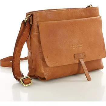 Kabelka Dámská kožená brašna messenger bag listonoška Barva: Hnědá