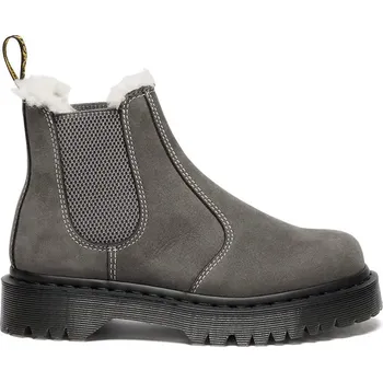 Dámská zimní obuv Semišové kotníkové boty Dr. Martens 2976 Bex Fur Lined dámské, šedá barva, na platformě, lehce zateplené, DM41420020 90X, EUR 37