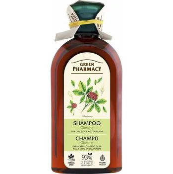 Šampon Green Pharmacy šampon pro mastnou vlasovou pokožku a suché konečky - Ženšen, 350 ml 007.06.0014