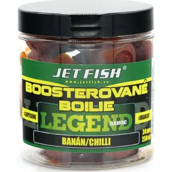 Nástraha JET FISH Boosterované boilie Legend Range Banán Chilli 250ml - 24 mm