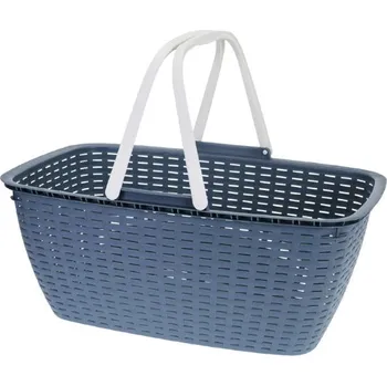 Koš na prádlo EXCELLENT HOUSEWARE Koš na prádlo sklápěcí rukojeti 35 l modrá KO-Y54230920modr