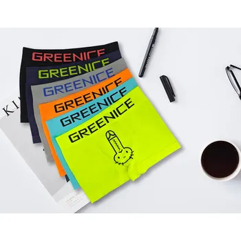 Pánské spodní prádlo GREENICE Pánské bezešvé boxerky GREE-4185 - 4 ks v balení Velikost: M/L