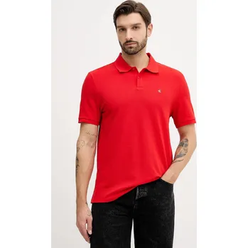 Pánské oblečení Bavlněné polo tričko Calvin Klein Jeans LV040EM269 červená 33X, vel. M