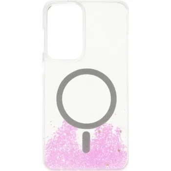 Pouzdro na mobilní telefon Zadní kryt Tel Protect Moonlite Magsafe pro Samsung Galaxy S25 FE pink clear