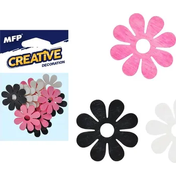 Velikonoční dekorace MFP dekorace květina barevná 12ks 4cm mix 2221449