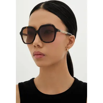 Sluneční brýle Burberry JONI dámské, hnědá barva, 0BE4389 88X, vel. 55