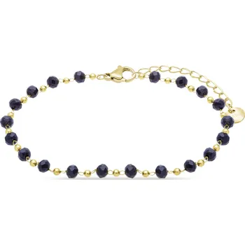 Náramek TOKIO 2825 náramek pozlacené a černé korálky Ellami