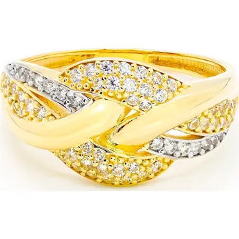 Prsten Prsten ze žlutého zlata se zirkony 99163390243