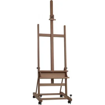 Malířský stojan Ateliérový profi stojan s podstavcem typu ´H´, kolečka s brzdou