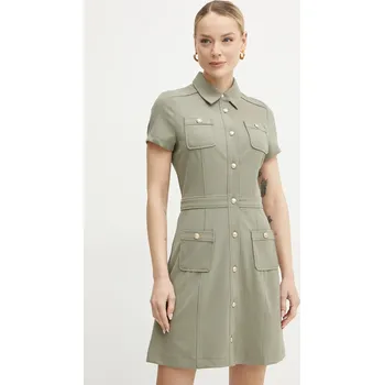 Dámské šaty Šaty Guess ELORA zelená barva, mini, W5GK70 KCBO2 W5GK70.KCBO2 91X, vel. S