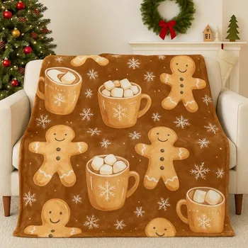 deka Super měkká plyšová deka se zimním motivem - 150 x 200 cm