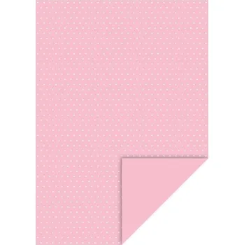 Barevný papír Happy Paper A4, 200g/m2 - puntíkatý rúžový