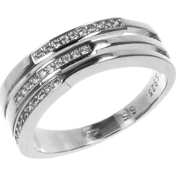 Prsten Argento 72842 Stříbrný prsten - čiré kulaté zirkony | Velikost prstenu: 61mm