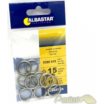 Nástraha ALBASTAR Pérkové kroužky Split Ring - 8 kg / 5 mm