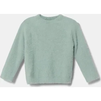 Dívčí svetr Dětský svetr United Colors of Benetton 19BAG100Q.P.Seasonal tyrkysová 60X, vel. 82