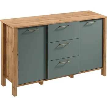 Komoda Komoda s dvířky Indigo 1 - dub wotan / zelená