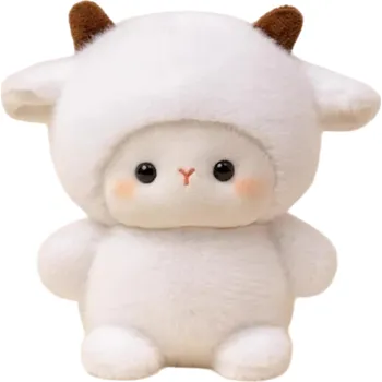 plyšák Plyšová ovečka 16 cm Měkká plyšová hračka z hebkého materiálu s výplní z PP bavlny Roztomilý bílý mazlíček Dekorace do pokoje