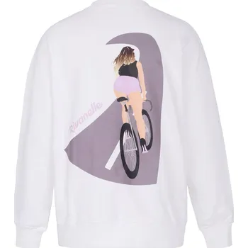 Cyklistická bunda RIVANELLE mikina - LETS GO GIRL - bílá/vícebarevná XL