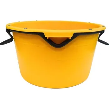 Zednická nádoba Nádoba plastová kruhová s kovovými úchyty , 90 l, žlutá, Gripline ENPRO