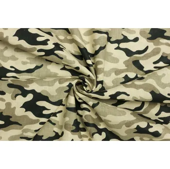 Bavlněné plátno - Maskáčový vzor / kamufláž