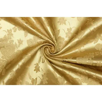 Brokát žakár - Okrově zlatý - 6651